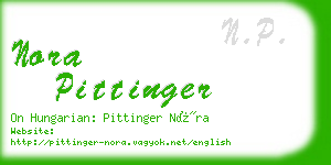 nora pittinger business card